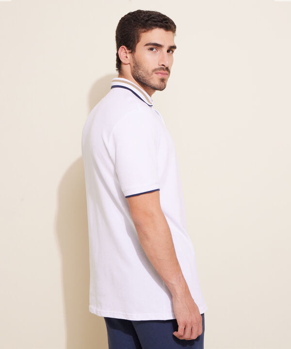 Polo Unicolor Cuello Tejido