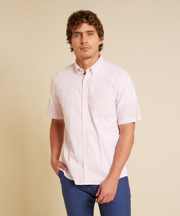 Camisa Preteñida Manga Corta Y Con Bolsillo image number null