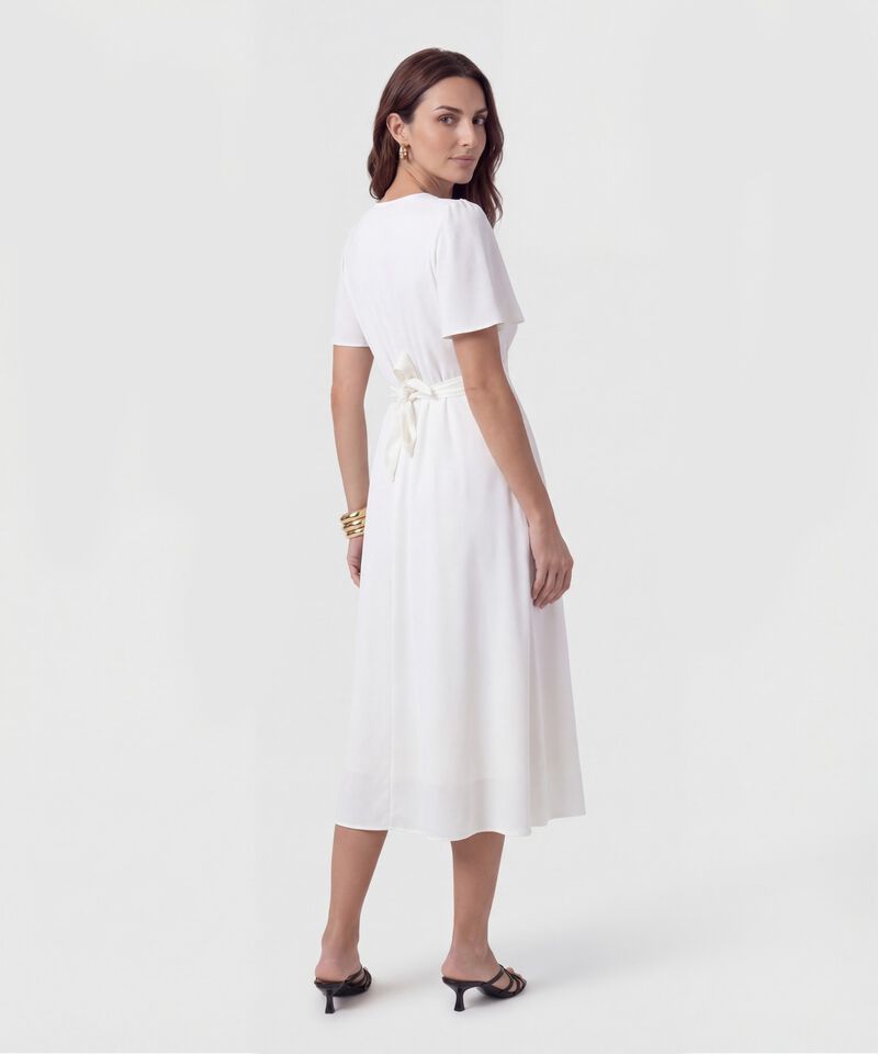 Vestido Largo Con Mangas Acampanadas Para Mujer