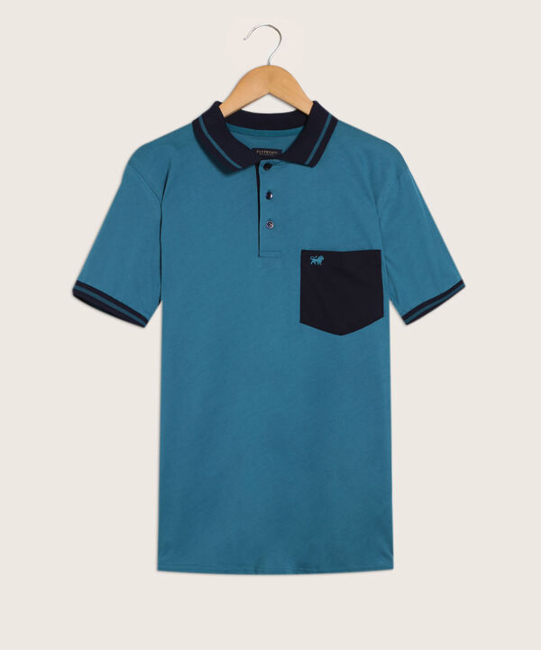 Polo Cuello Y Puños Tejidos