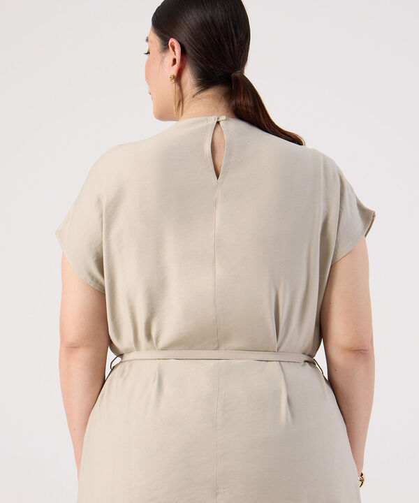Blusa con cinturon para mujer curvy