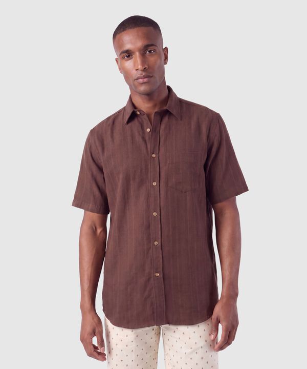 Camisa Manga Corta Texturizada Hombre image number null