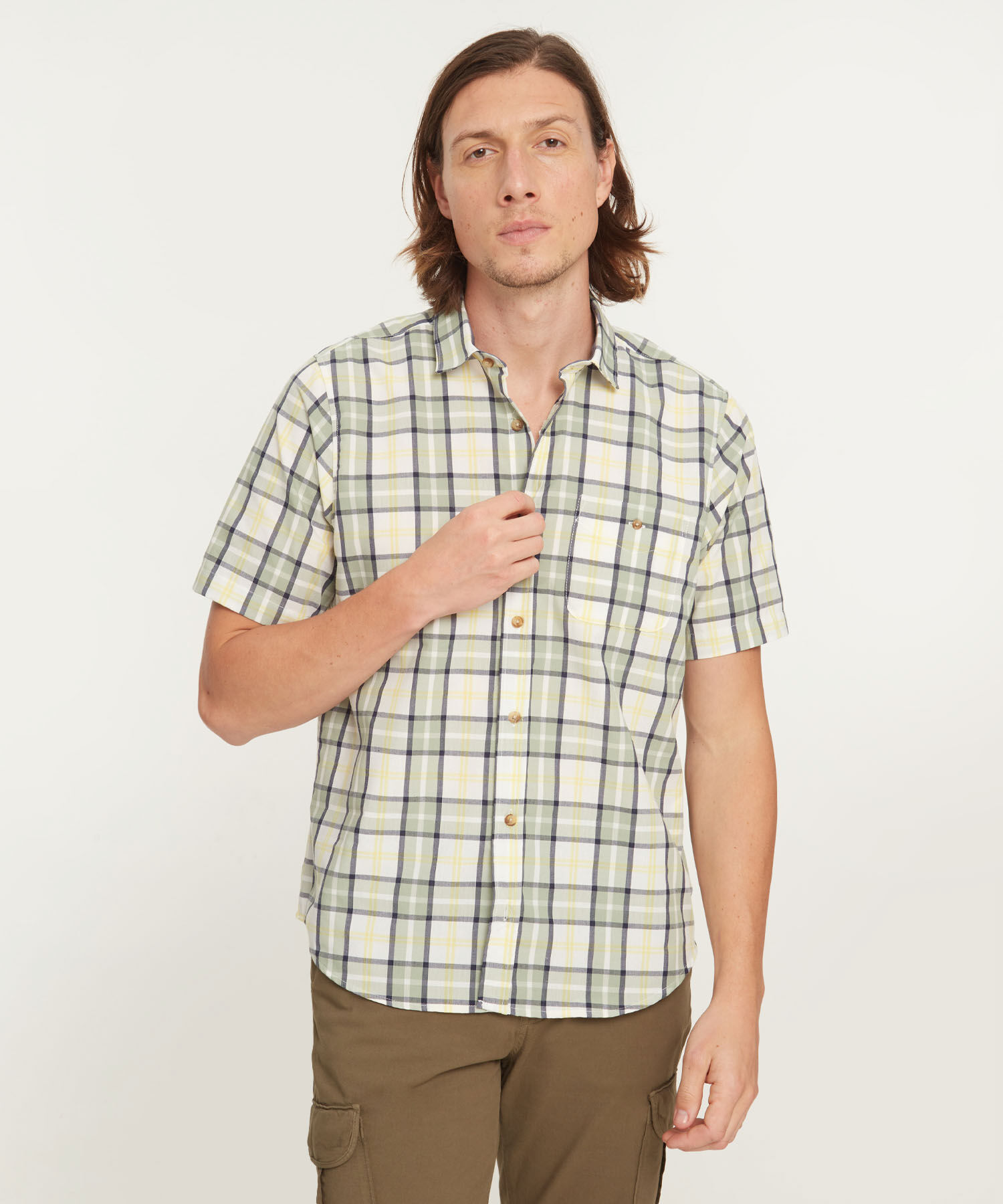 Camisa Manga Corta Con Bolsillo