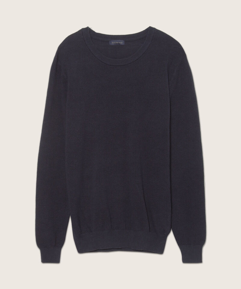 Saco Cuello Redondo, Tejido Con Textura Y Mangas Con Coderas