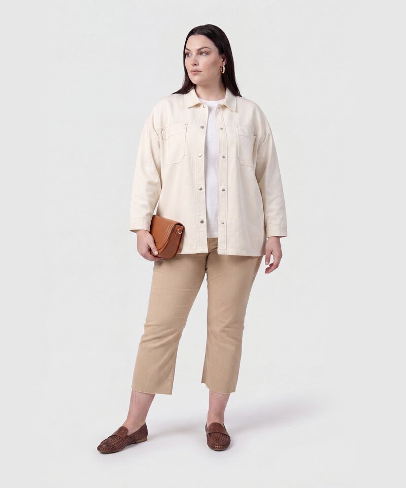 Camiseta Con Bordado Lateral Para Mujer Curvy