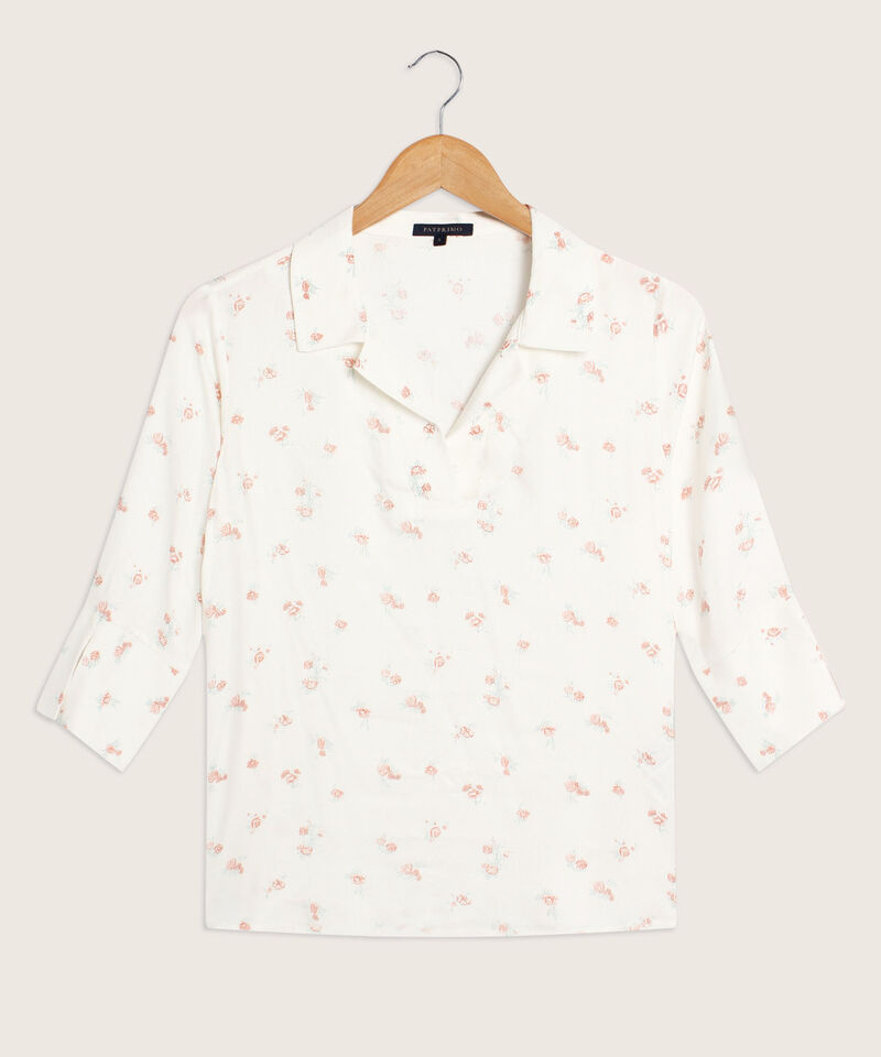 Camisa Manga 3/4 Corporativa Estampada