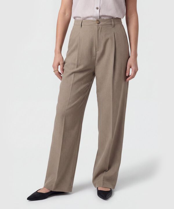 Pantal&oacute;n Sastrero con Pliegues Mujer