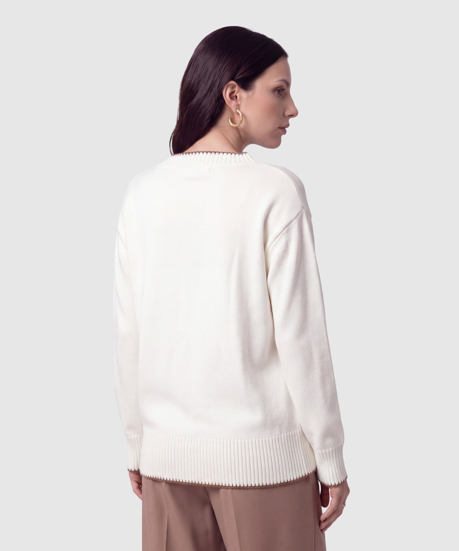 Saco Tejido Cuello En V Para Mujer
