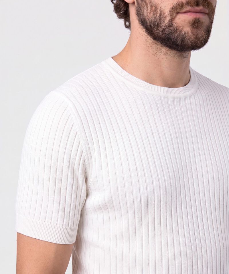 Camiseta Acanalada De Punto Hombre