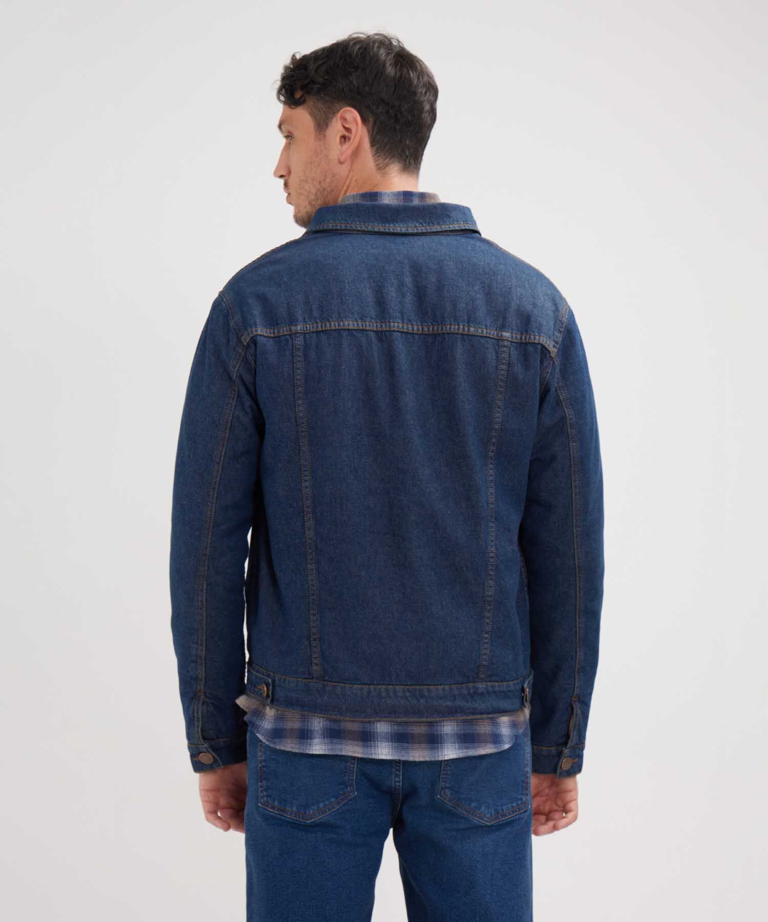 Chaqueta Trucker Con Forro Acolchado Tono Raw