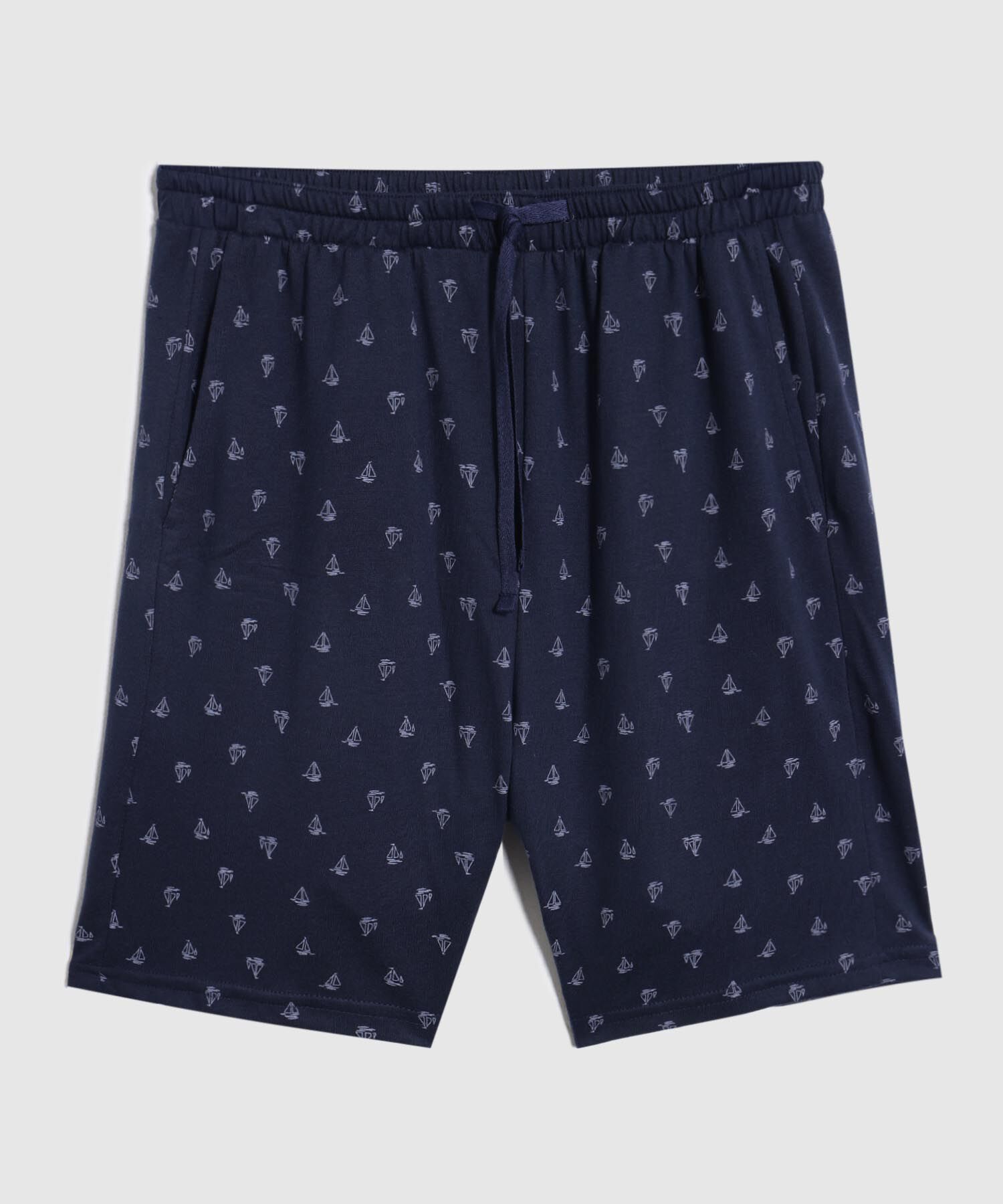 Pijama De Dos Piezas Con Camiseta Cuello En V Y Short Estampado