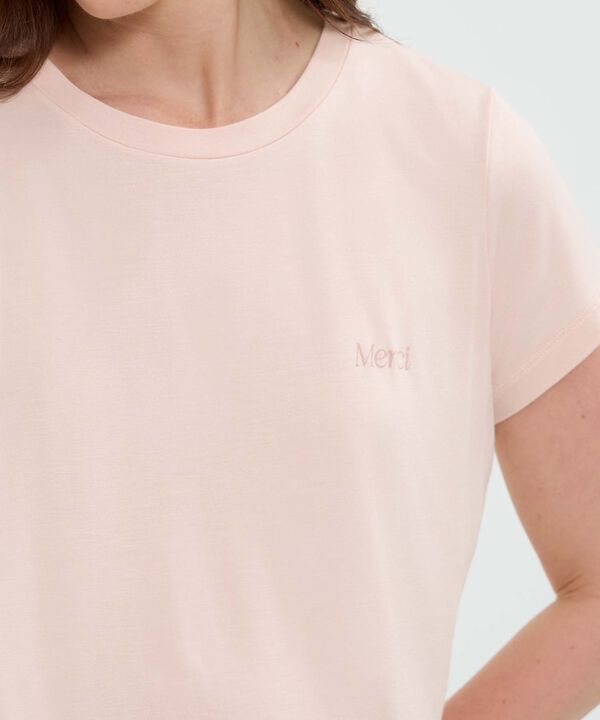 Conjunto Pijama Manga Corta Con Pantalon Largo Para Mujer