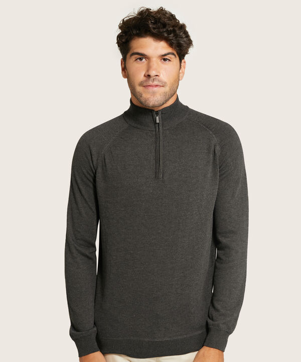 Saco Cuello Alto Con Cremallera