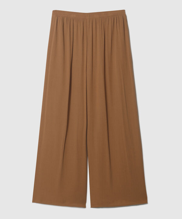 Pantalón Palazzo Amplio Con Elástico