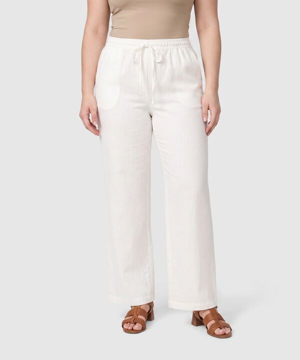 Pantal&oacute;n Wide Leg Con Cord&oacute;n Para Mujer Curvy image number null