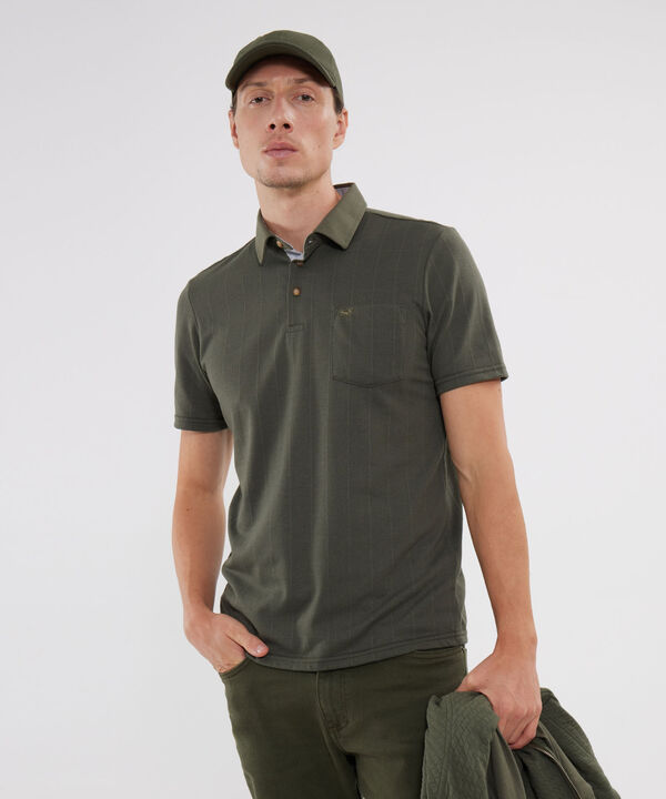 Polo Preteñida Cuello Duro Con Bolsillo