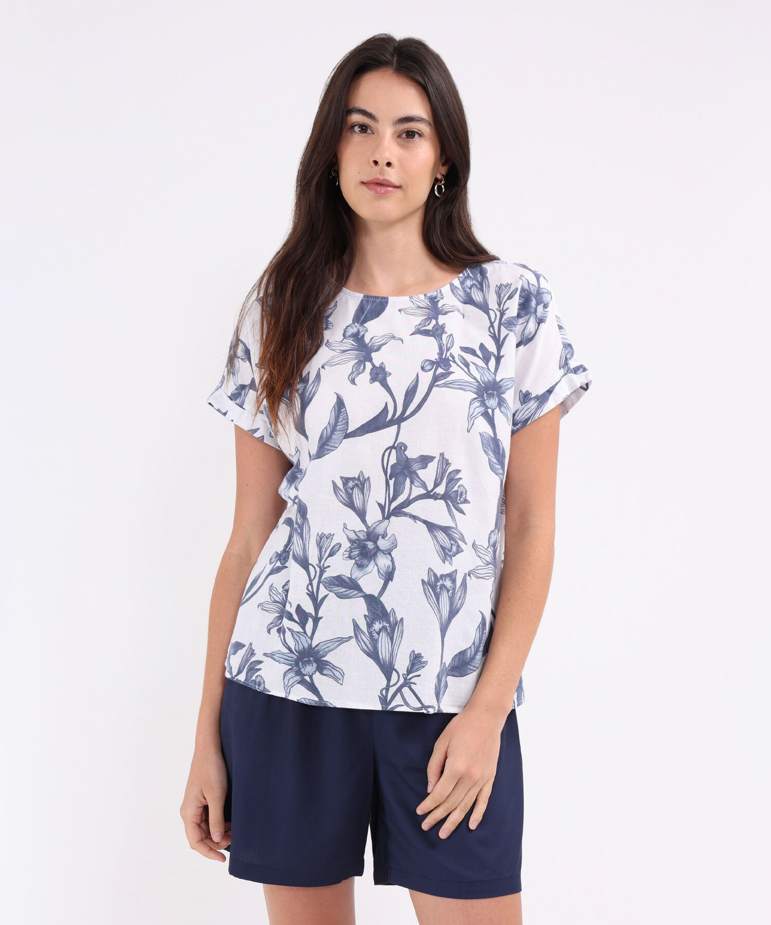 Blusa Manga Corta Estampada