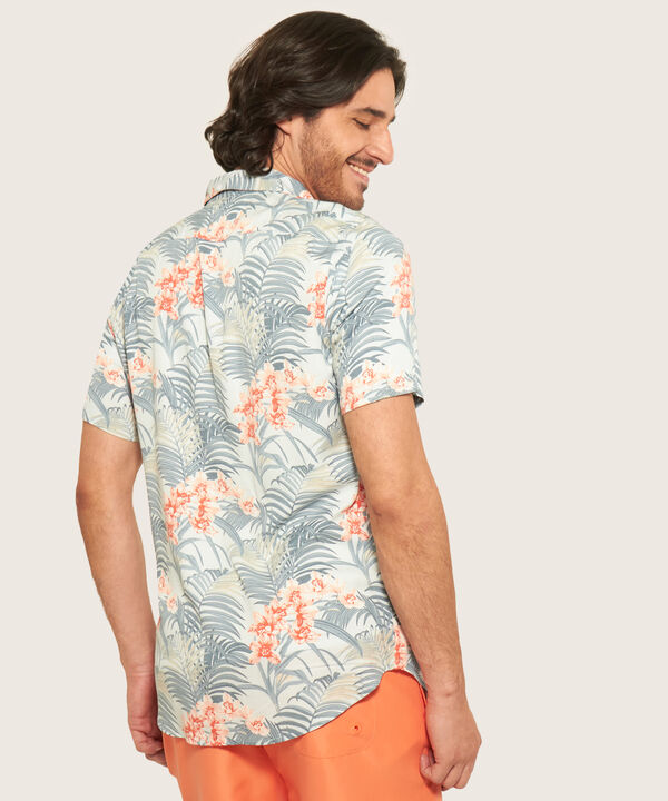 Camisa Manga Corta Sin Bolsillo, Slim Fit, Estampada