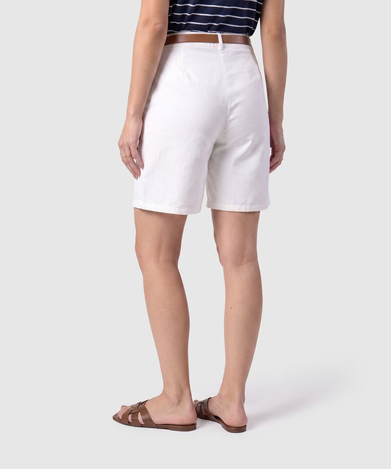 Bermuda Larga Unicolor Para Mujer