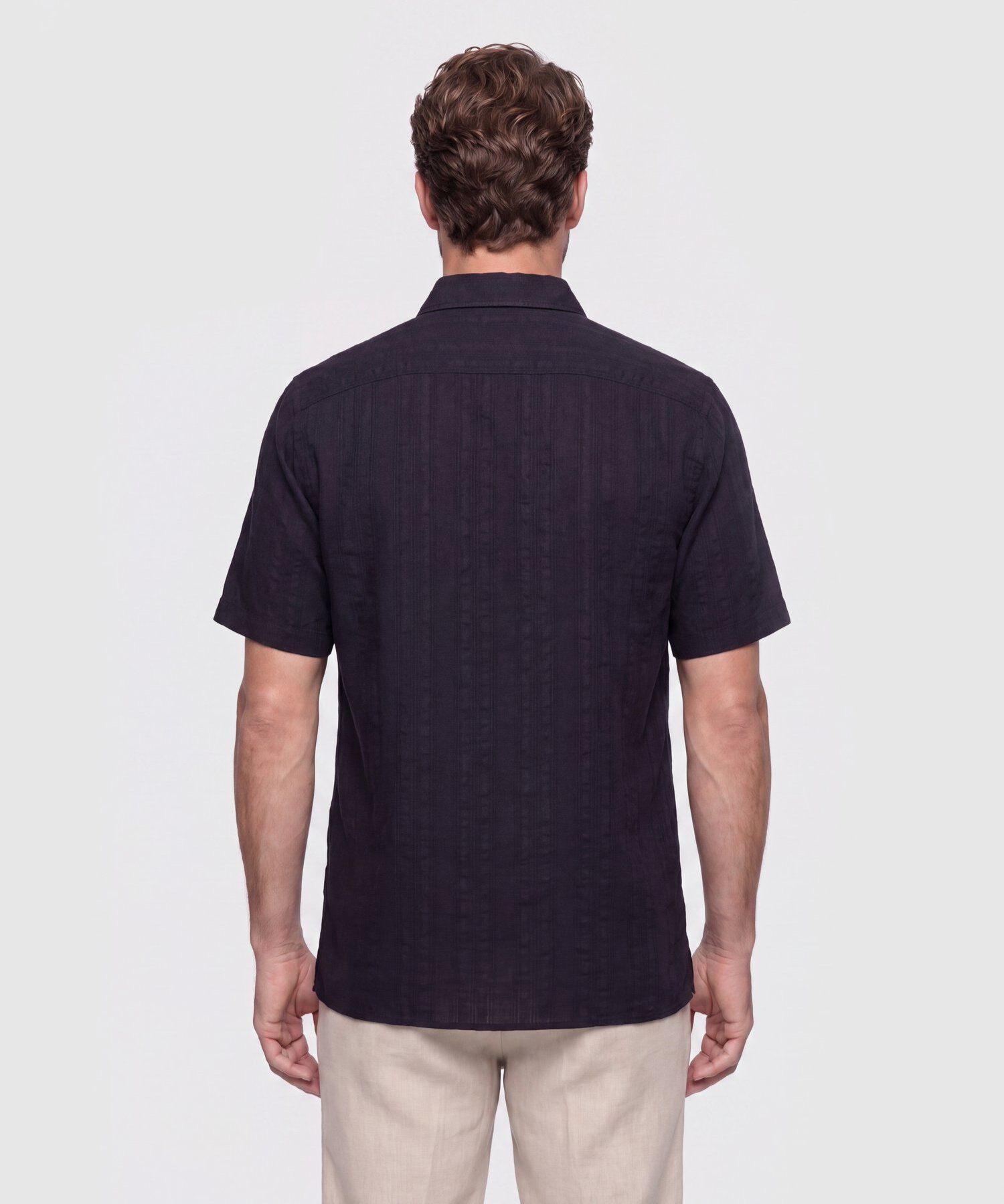 Camisa Manga Corta Texturizada para Hombre