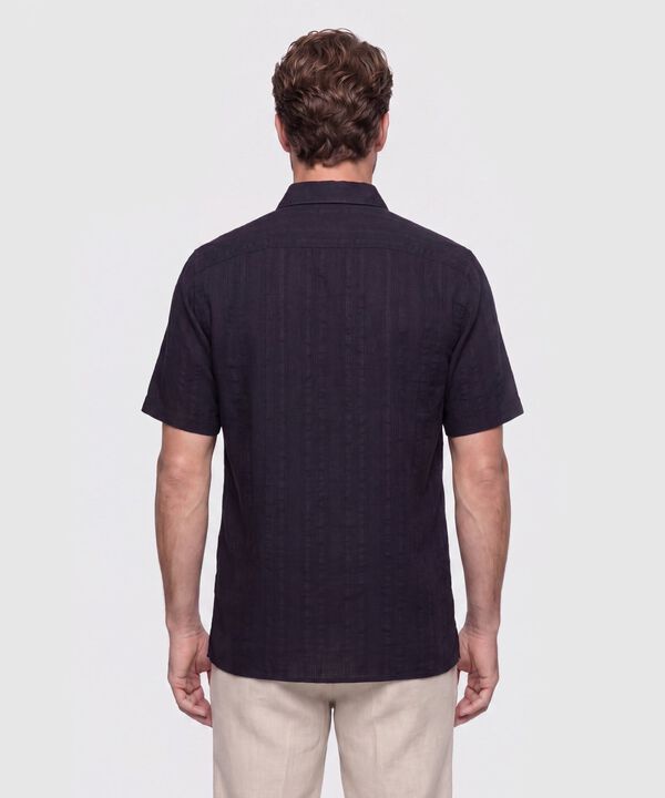 Camisa Manga Corta Texturizada para Hombre