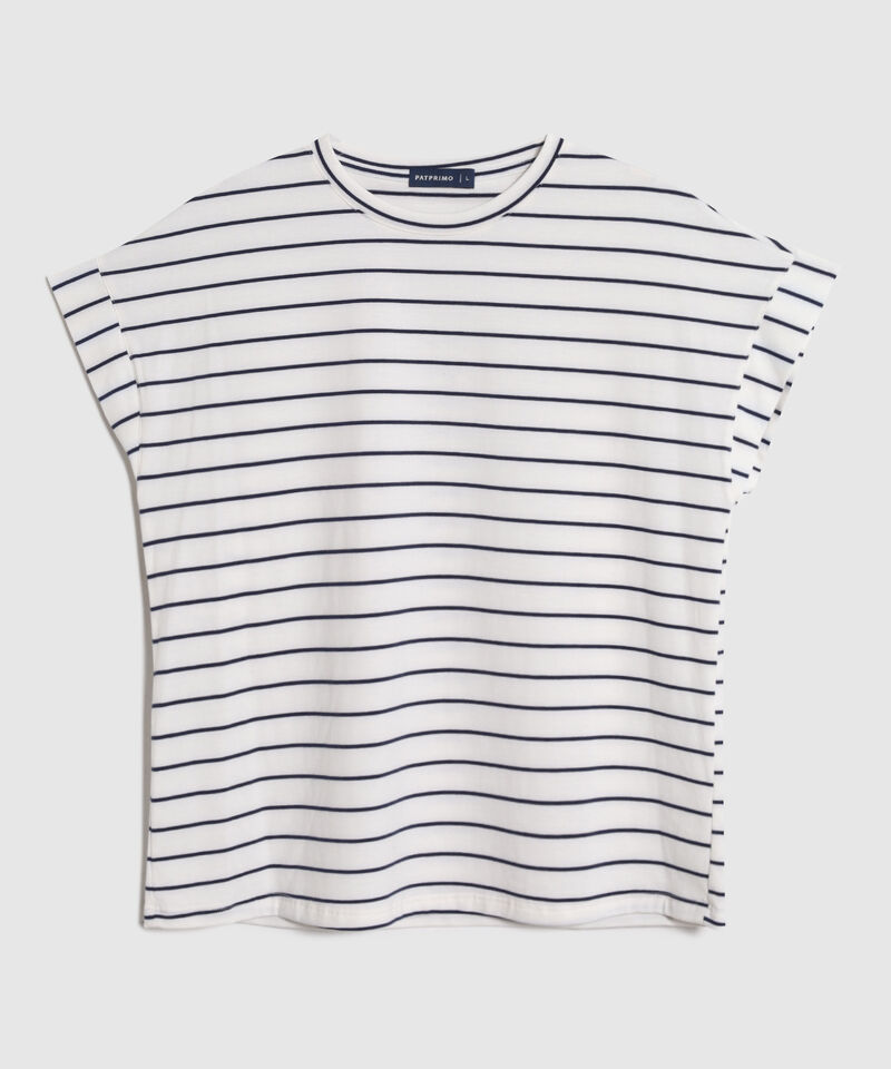 Camiseta Para Mujer Estilo Náutico Manga Corta Holgada