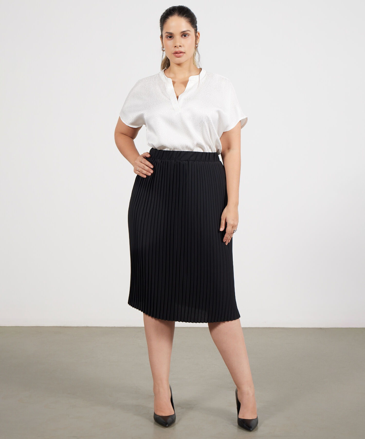 Blusa Manga Corta Texturizada