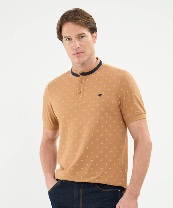 Polo Cuello Mao Manga Corta Estampada image number null