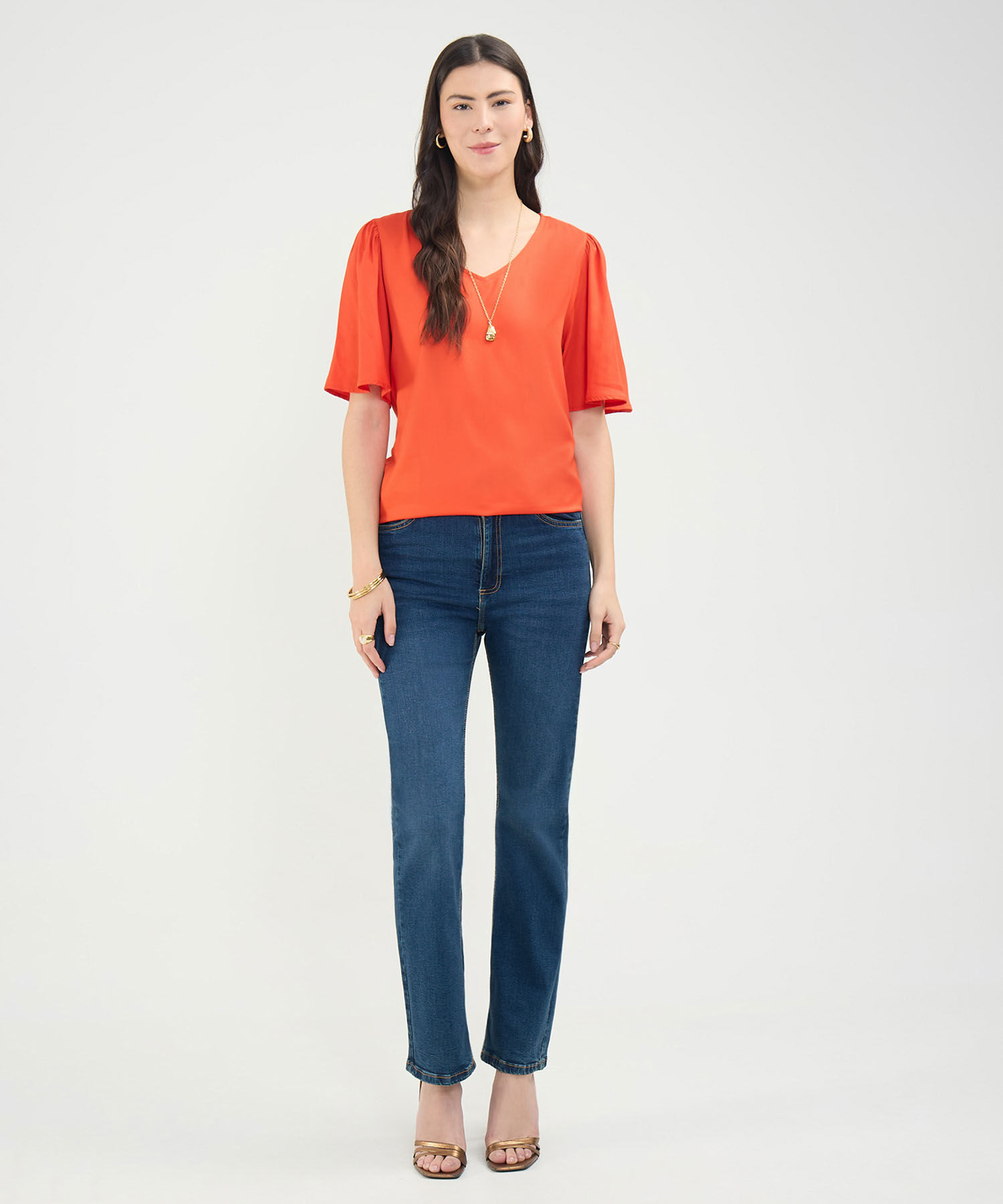 Blusa Manga Acampanada