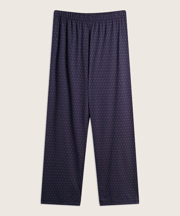 Pijama Cuello V Bolsillo Bordado