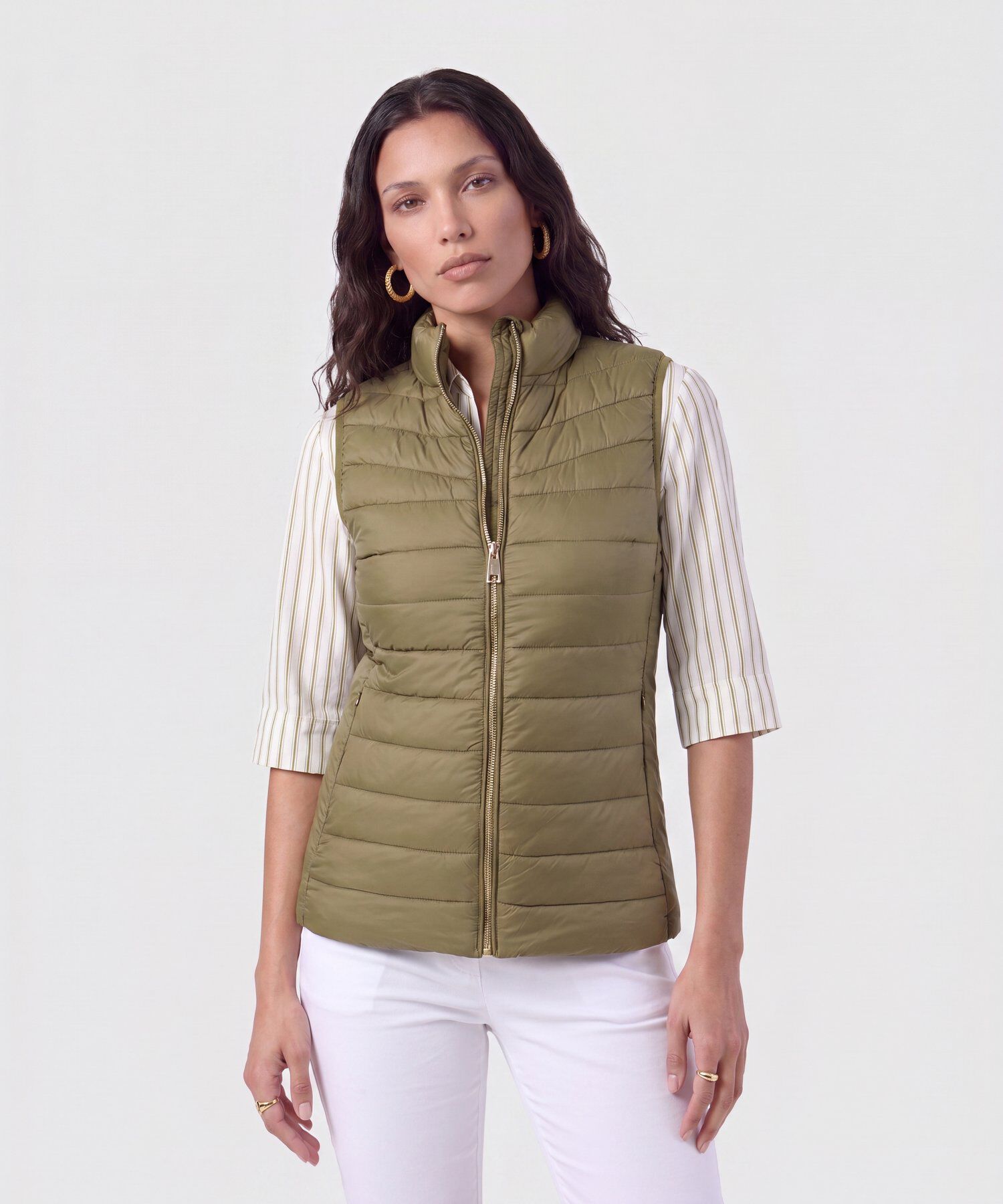 Chaleco Acolchado con Cierre para Mujer