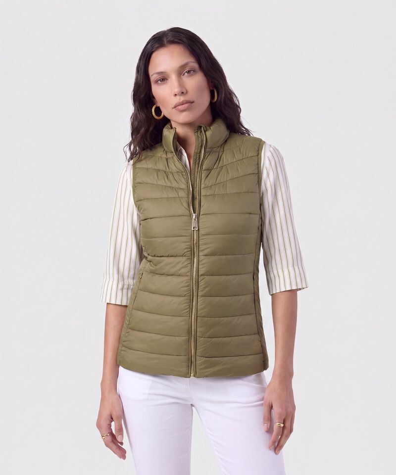 Chaleco Acolchado con Cierre para Mujer