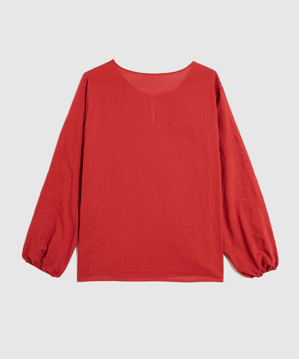 Blusa Bordada Con Cordon Para Mujer image number null