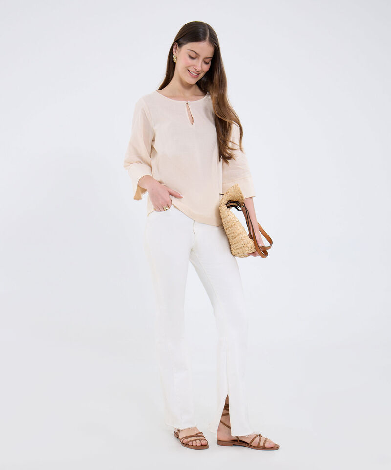 Blusa Manga ¾ Unicolor