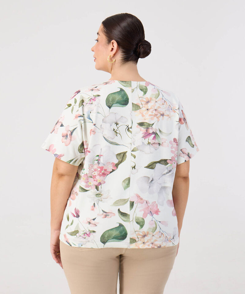 Camiseta Con Cuello En V Para Mujer Curvy