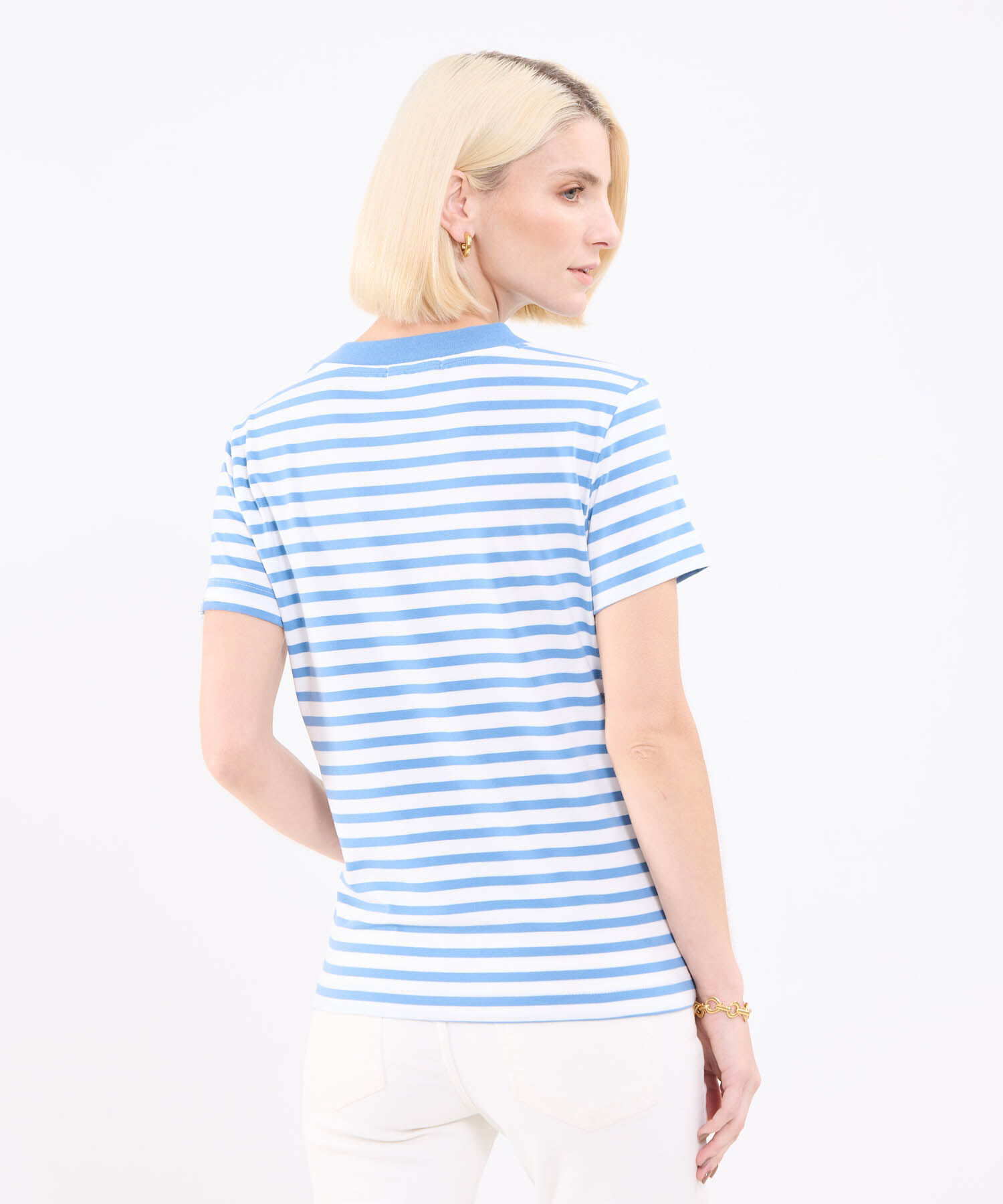 Camiseta A Rayas Para Mujer