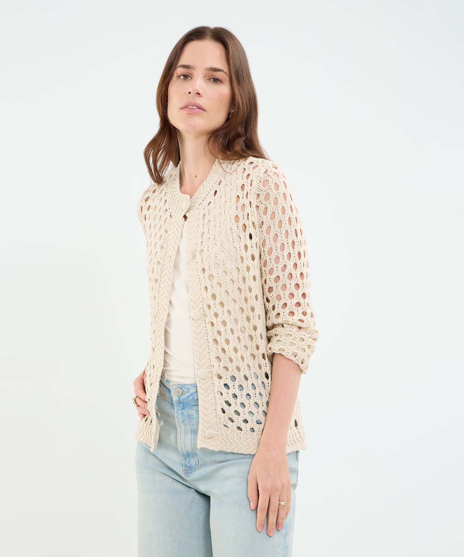 Saco cierre botones para mujer