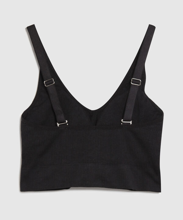 Top Top Seamless Escote V Con Tiras Ajustables