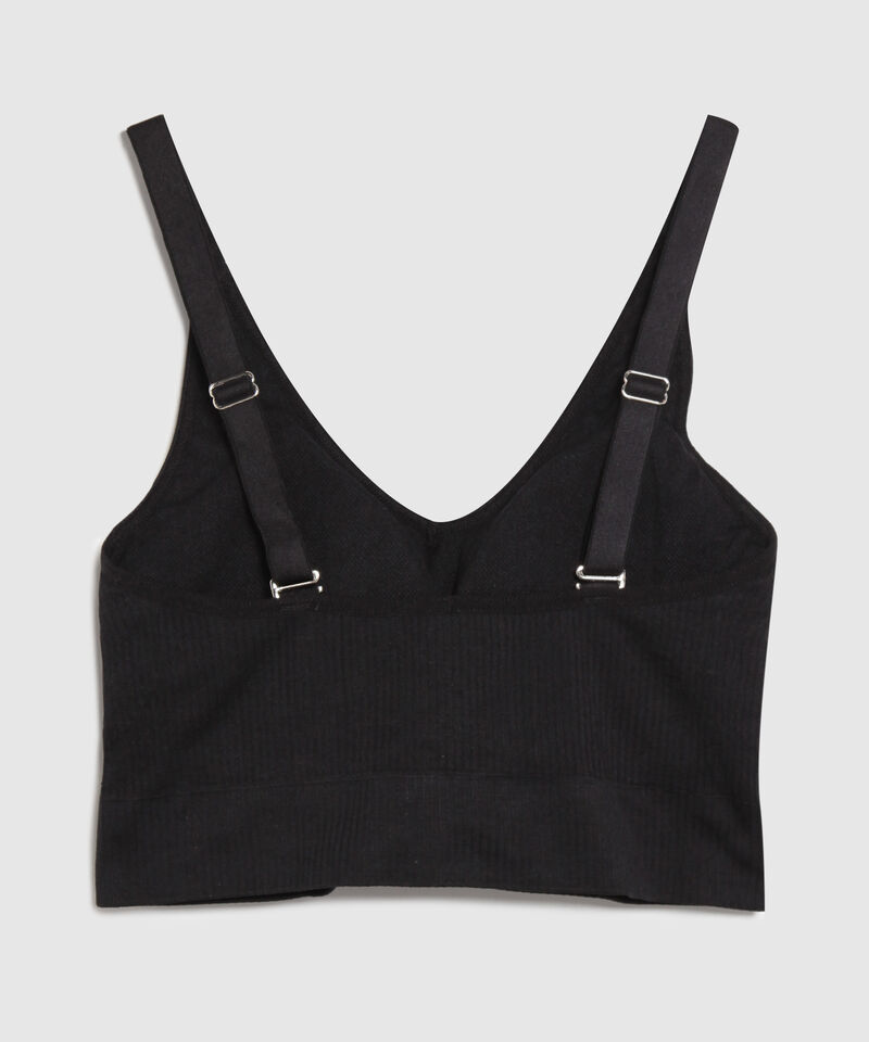Top Top Seamless Escote V Con Tiras Ajustables