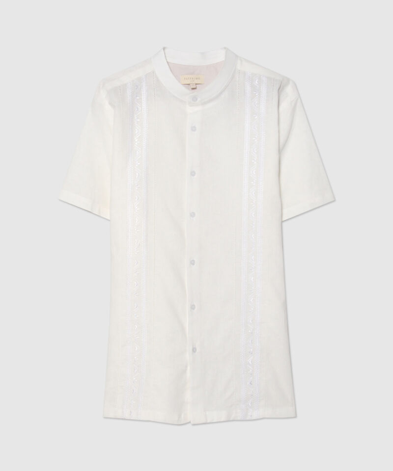 Camisa Guayabera con Cuello Mao