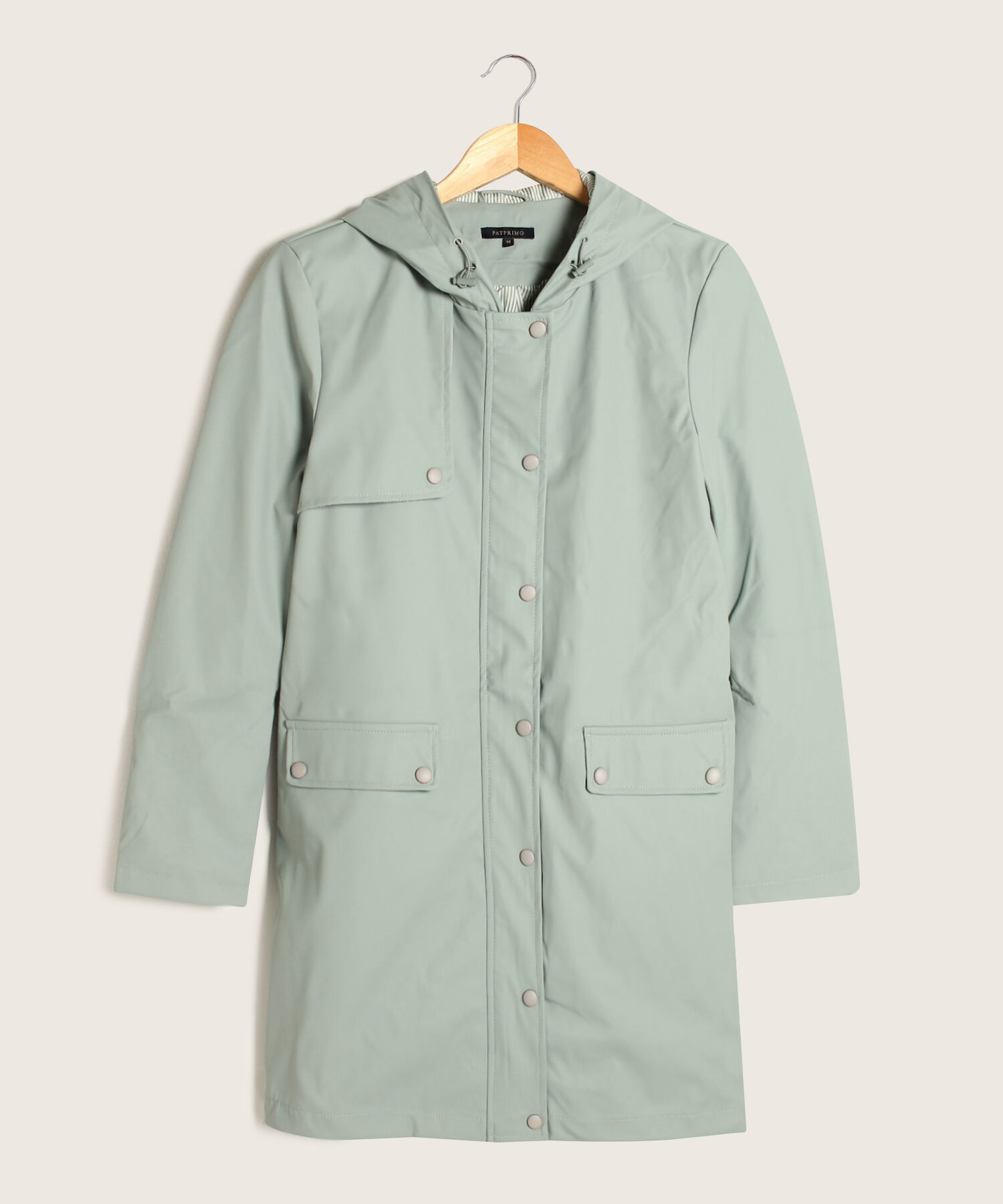 Parka Impermeable Con Capucha Para Mujer