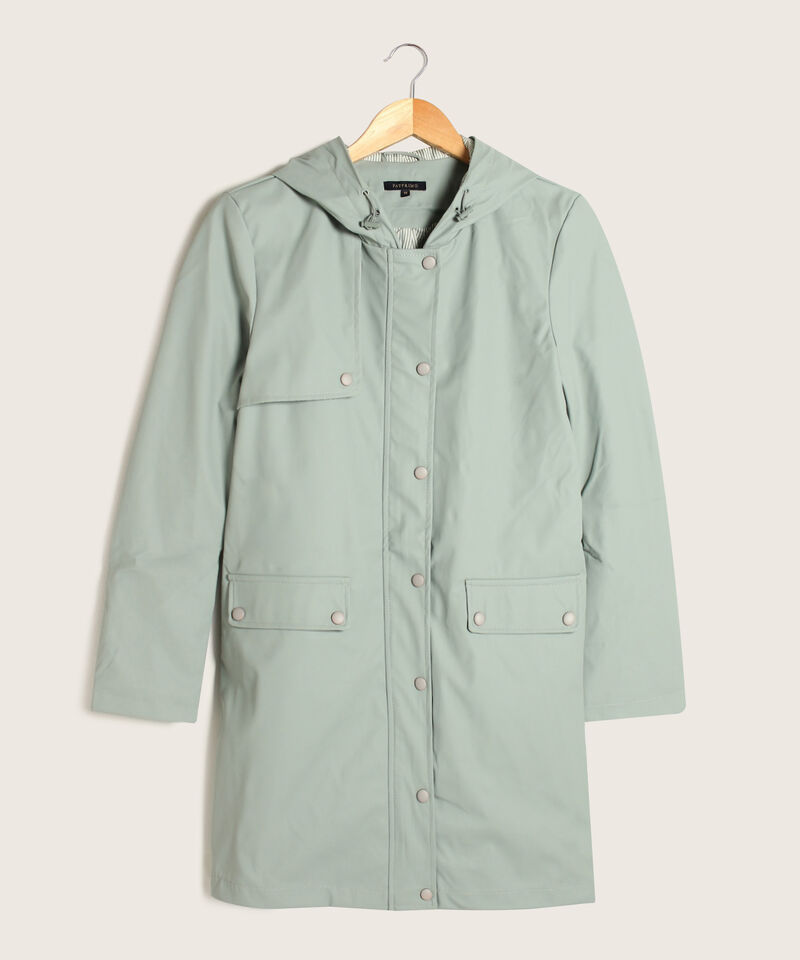 Parka Impermeable Con Capucha Para Mujer