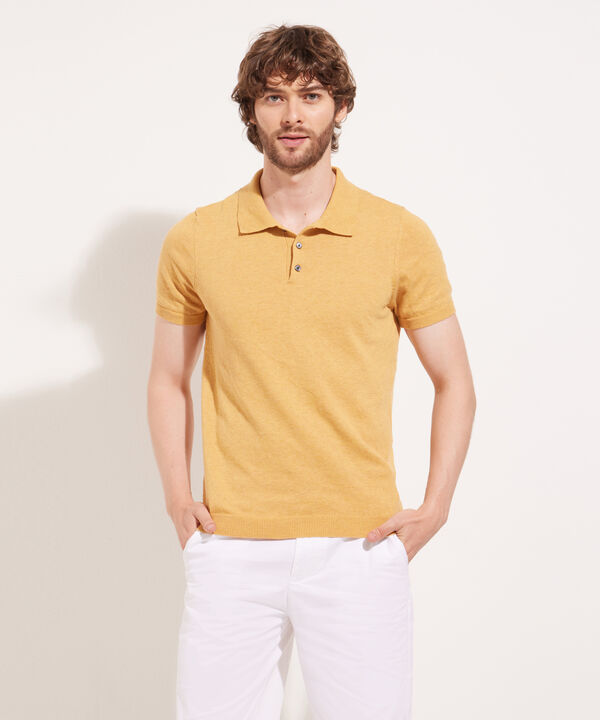 Polo Unicolor Cuello Y Puños En Rib image number null