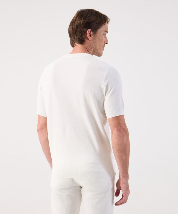 Camiseta de Punto Fino para Hombre Manga Corta
