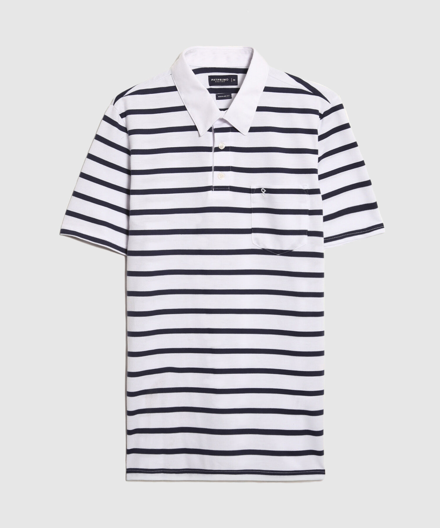 Polo Cuello Duro con Franjas