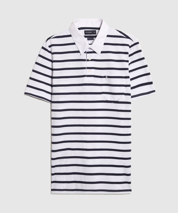 Polo Cuello Duro con Franjas