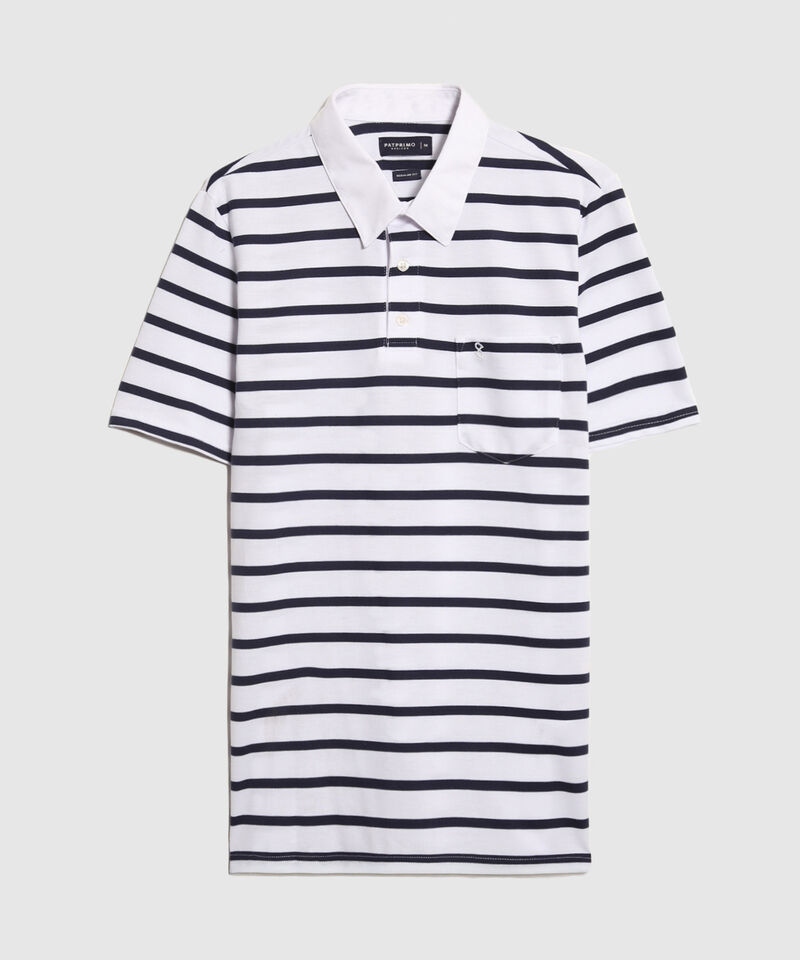 Polo Cuello Duro con Franjas
