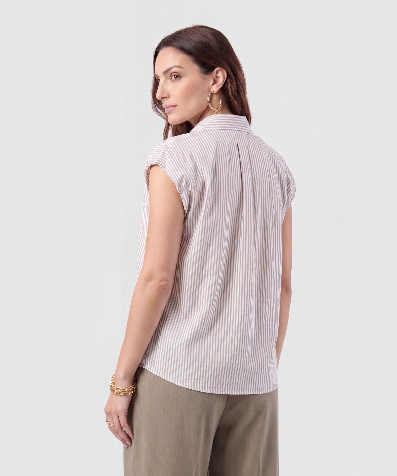 Camisa Sisa Manga Bombacha Mujer