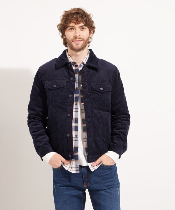 Chaqueta Truker Tejido De Pana Y Acolchado Interno image number null