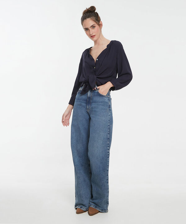 Blusa M 3/4 Cuello Neru Unicolor